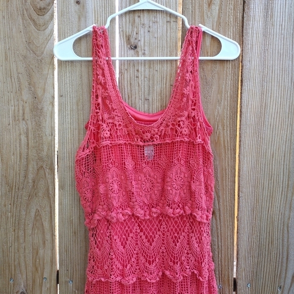 American Rag - Coral Crochet Mini Dress - Picture 8 of 13